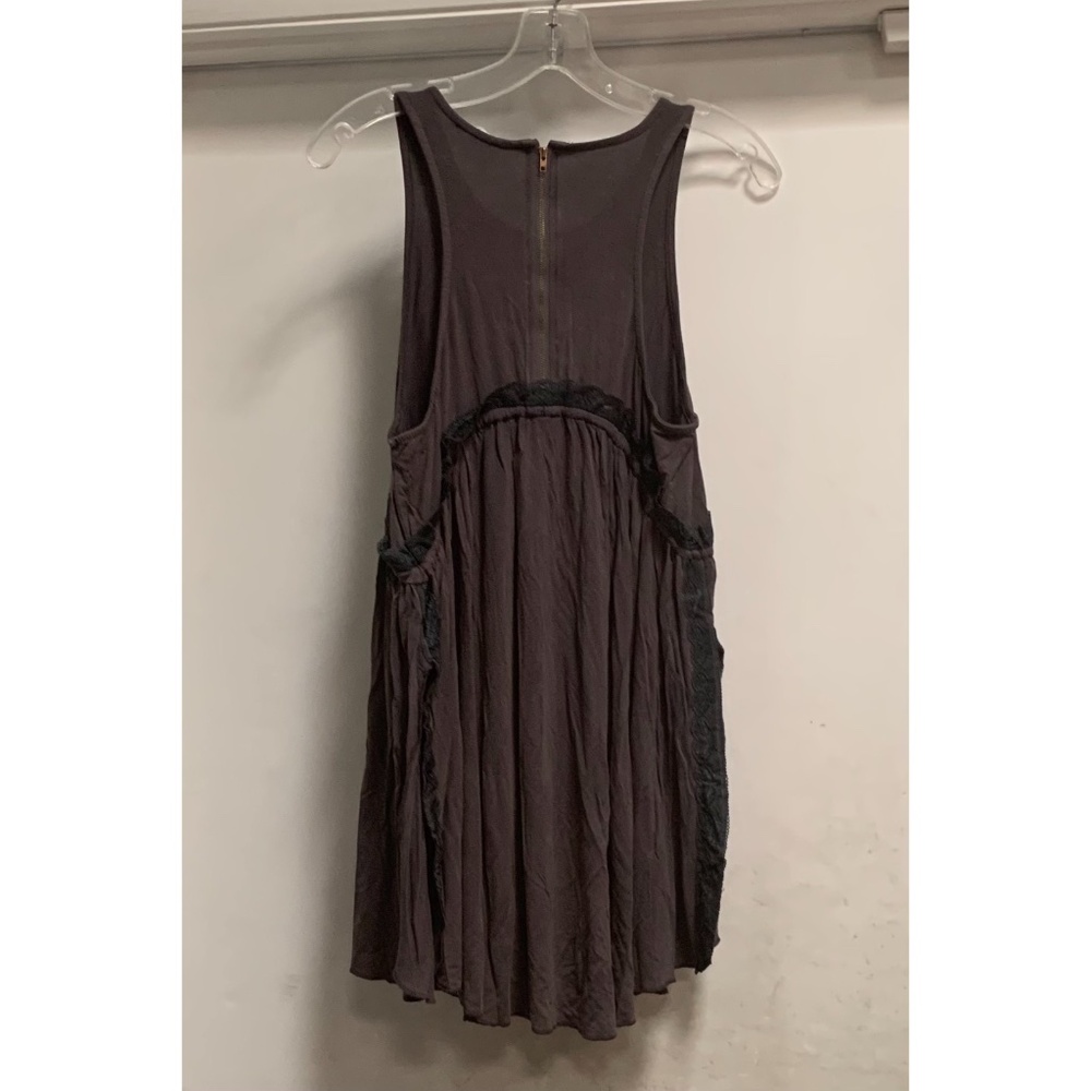 POL Charcoal Sleeveless Crochet Trimmed Babydoll Tunic Top - Picture 10 of 10